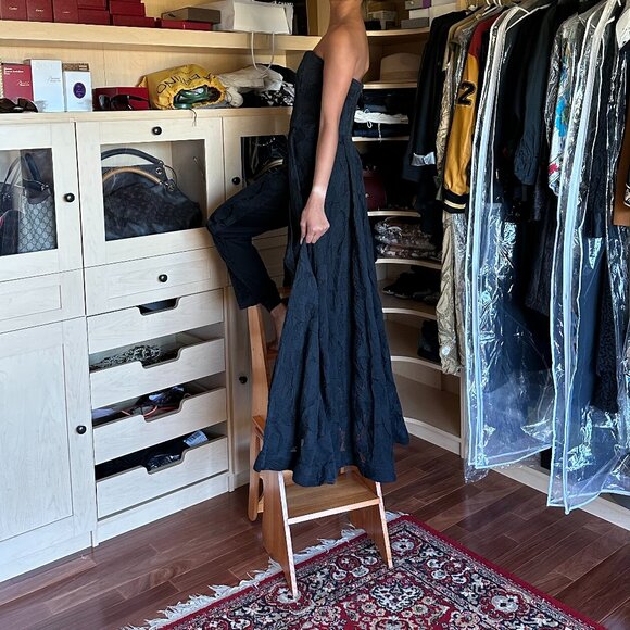 HALSTON BLACK SIZE 2 STRAPLESS JUMPSUIT BRAND NEW WITH TAGS - Picture 3 of 11